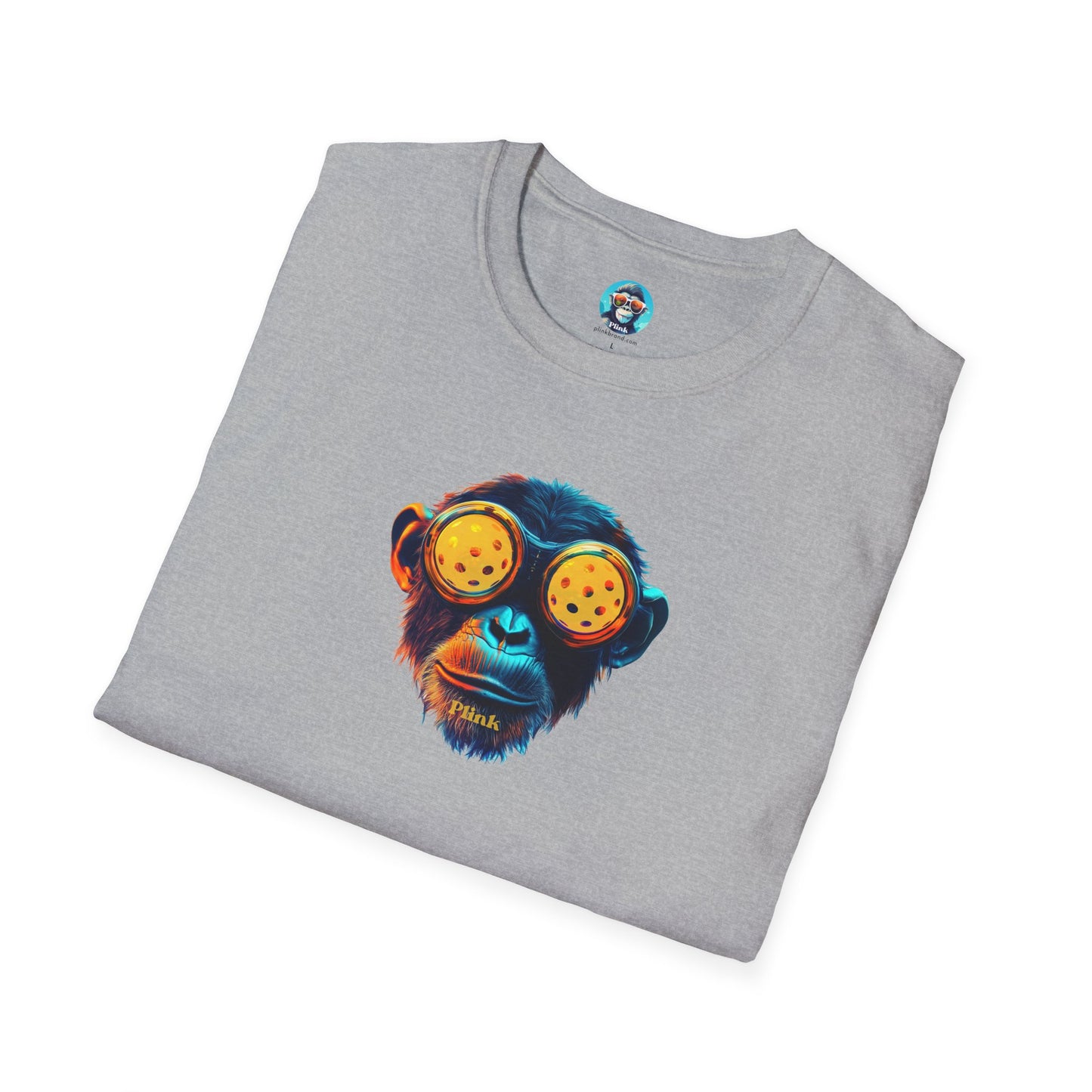 BladeZ the Chimp: Pickleball Unisex Softstyle T-Shirt