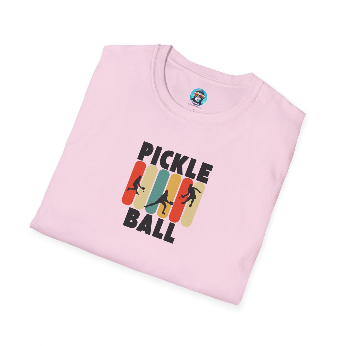 Pickleball Shadow Figures: Unisex Softstyle T-Shirt