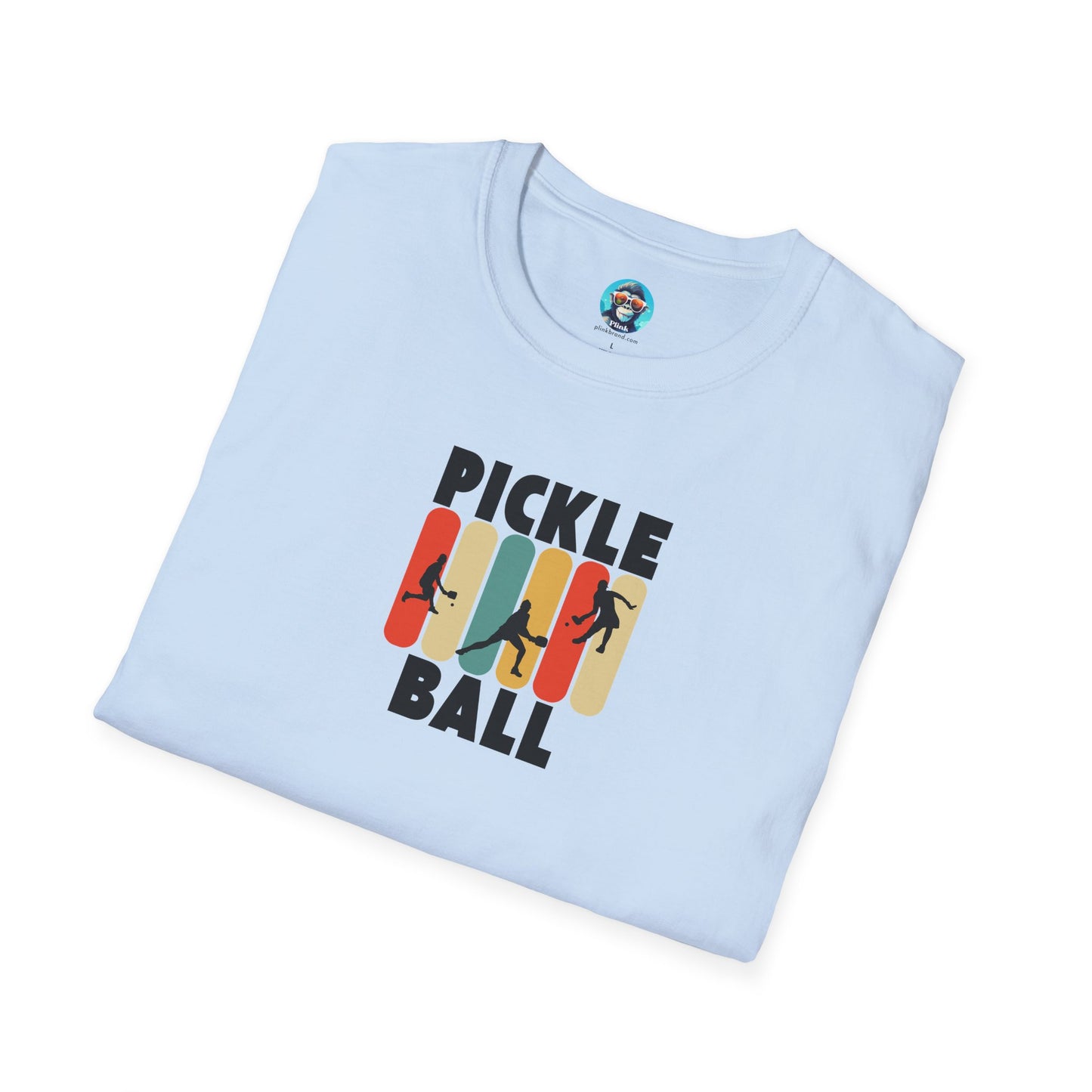 Pickleball Shadow Figures: Unisex Softstyle T-Shirt