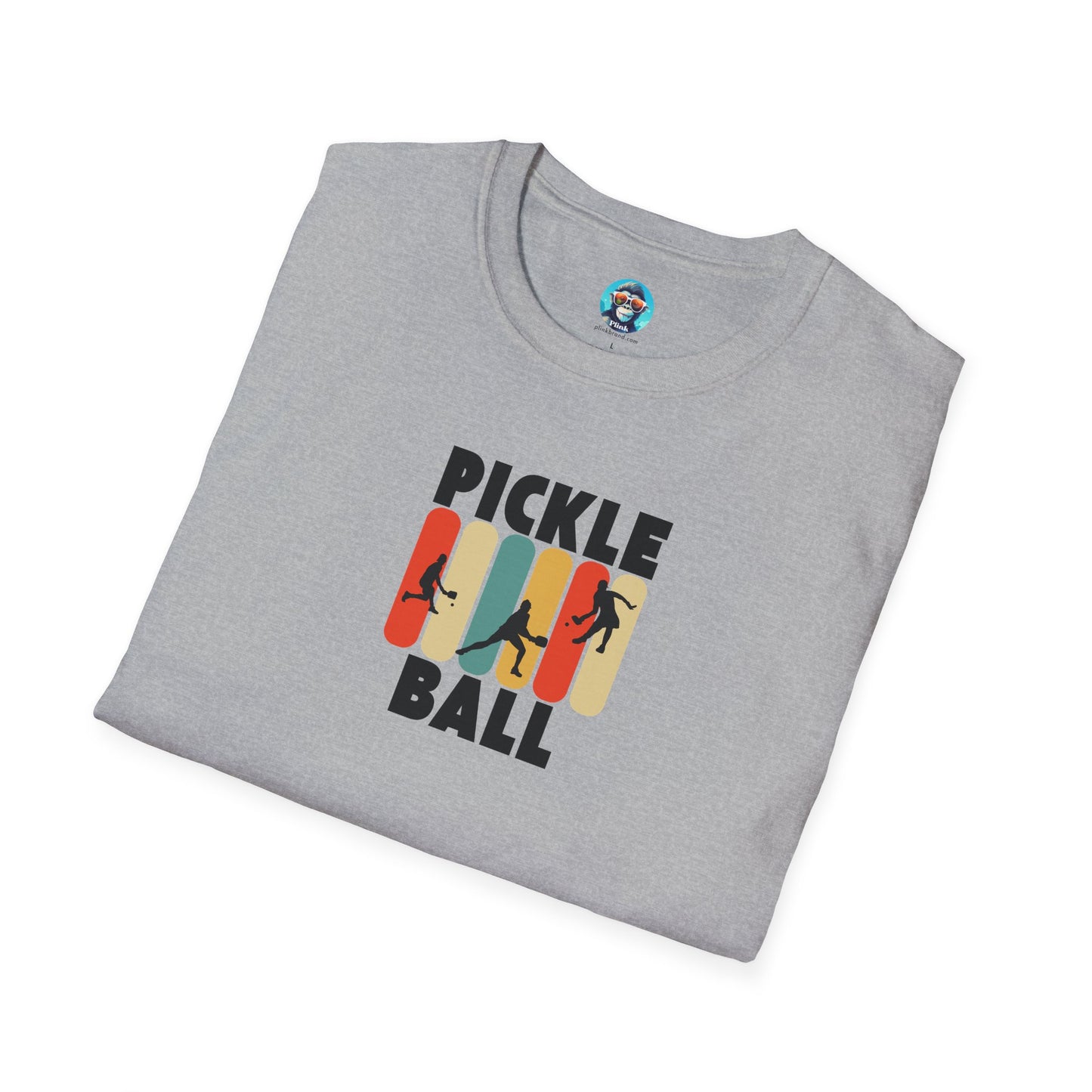 Pickleball Shadow Figures: Unisex Softstyle T-Shirt