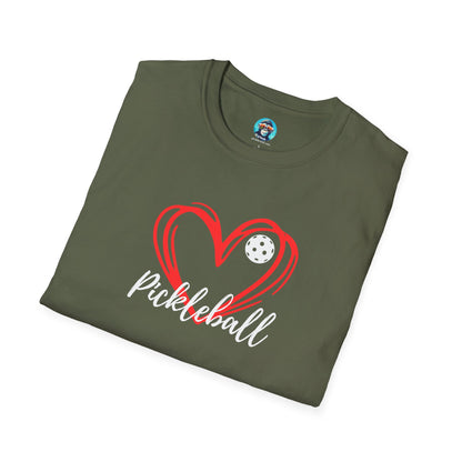 Pickleball Heart: Unisex Softstyle T-Shirt