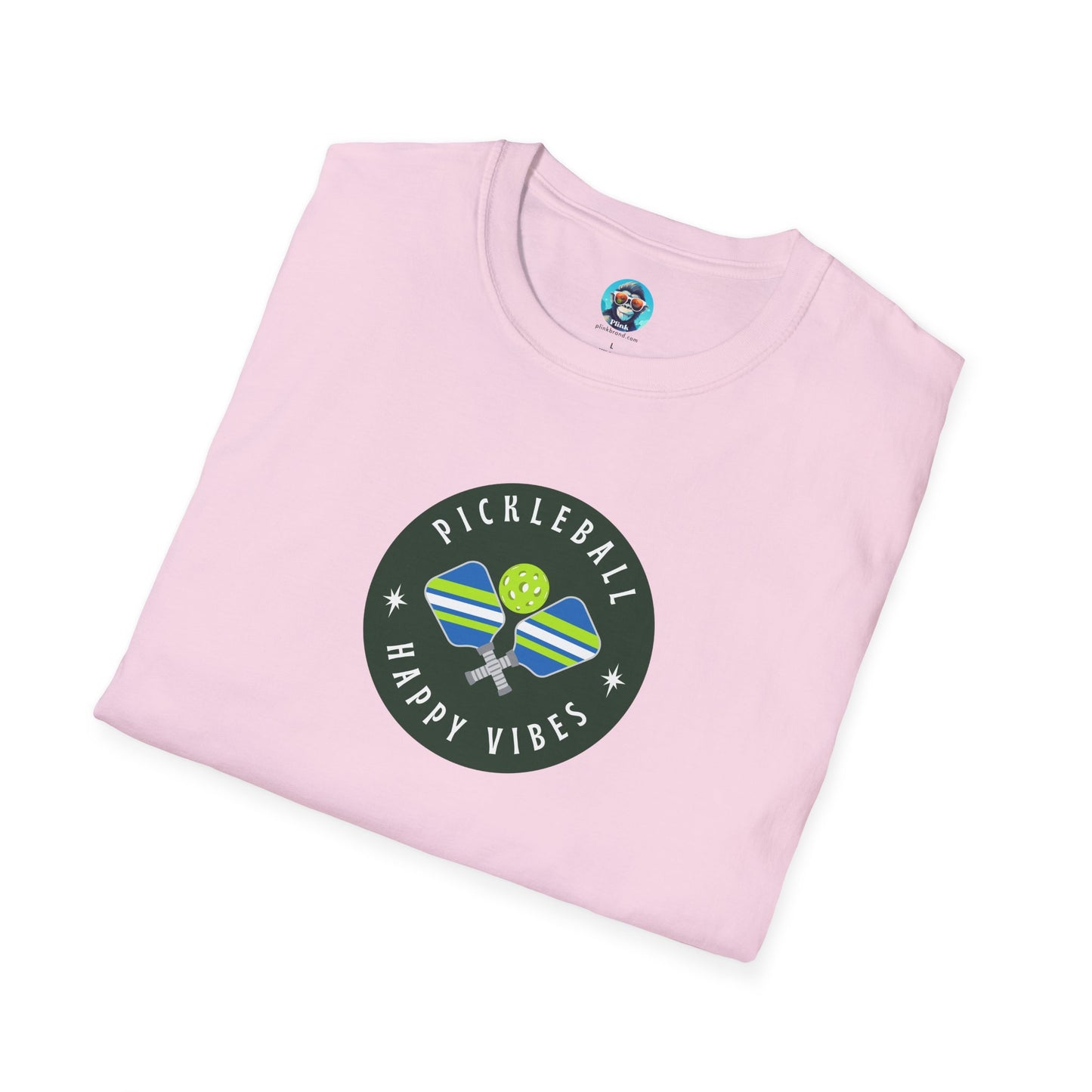 Happy Vibes: Pickleball Unisex Softstyle T-Shirt