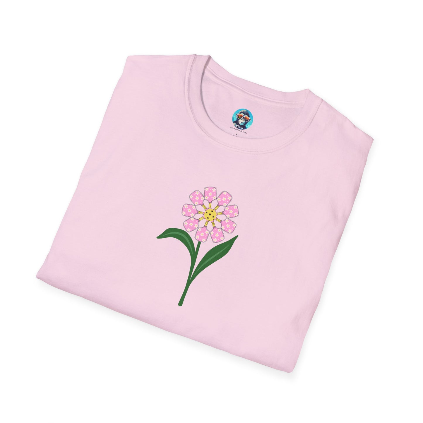 Pickleball Paddle Flower: Unisex Softstyle T-Shirt