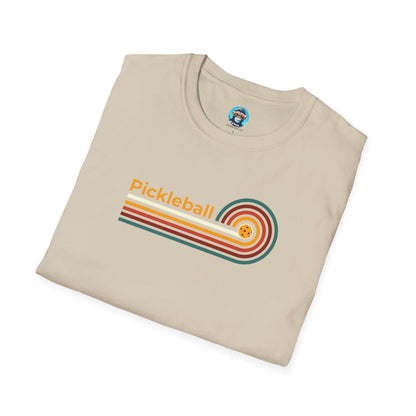 Pickleball Retro Swirl: Unisex Softstyle T-Shirt