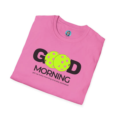 Get Up and Play Pickleball: Unisex Softstyle T-Shirt