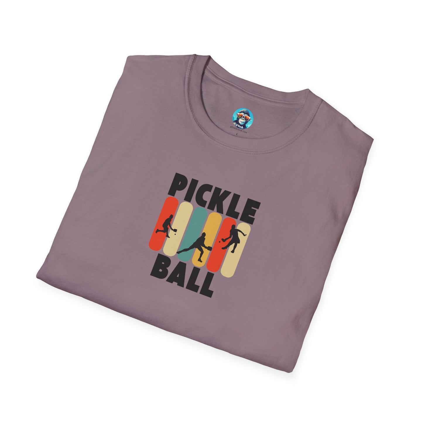 Pickleball Shadow Figures: Unisex Softstyle T-Shirt