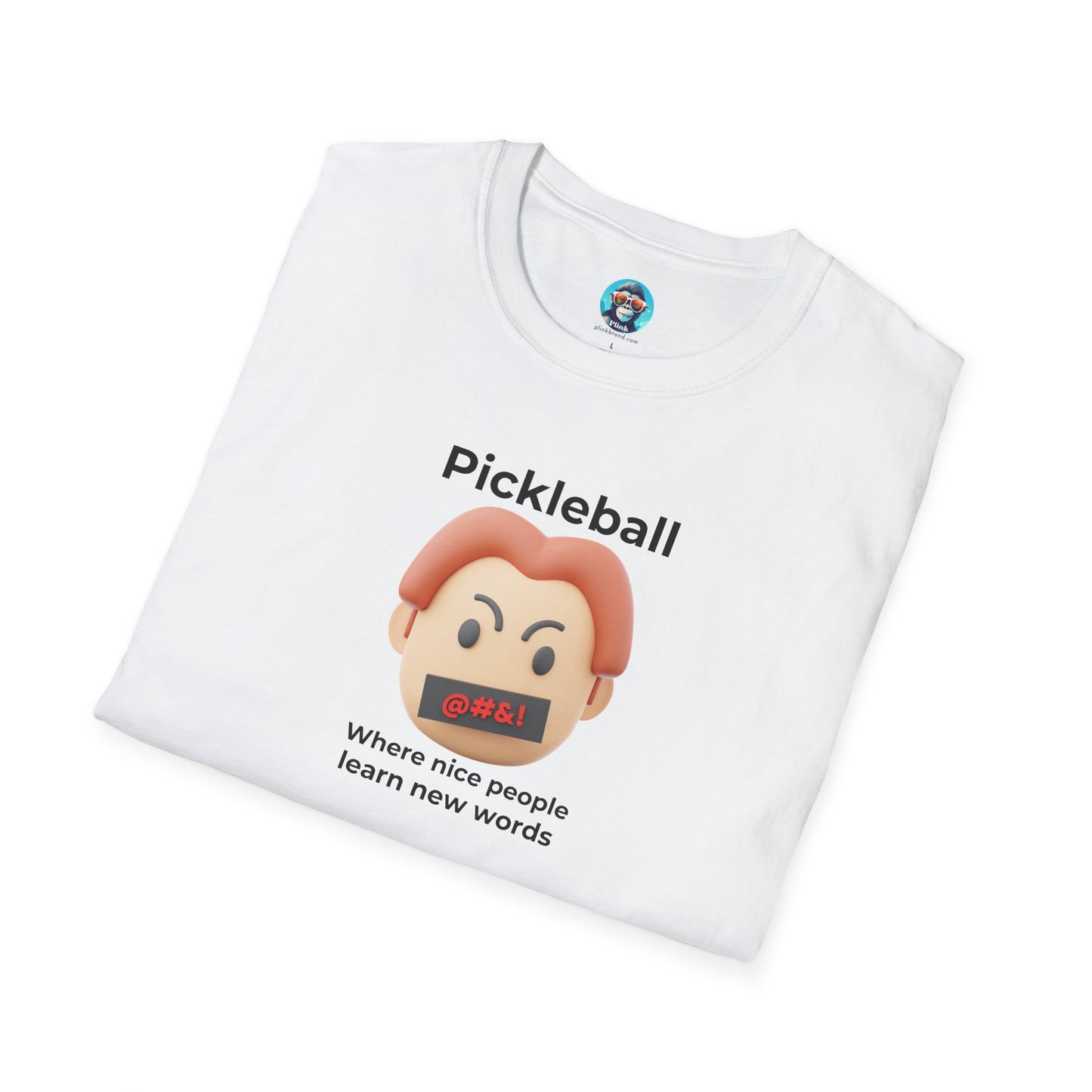 Where Nice People Learn Bad Words: Pickleball Unisex Softstyle T-Shirt