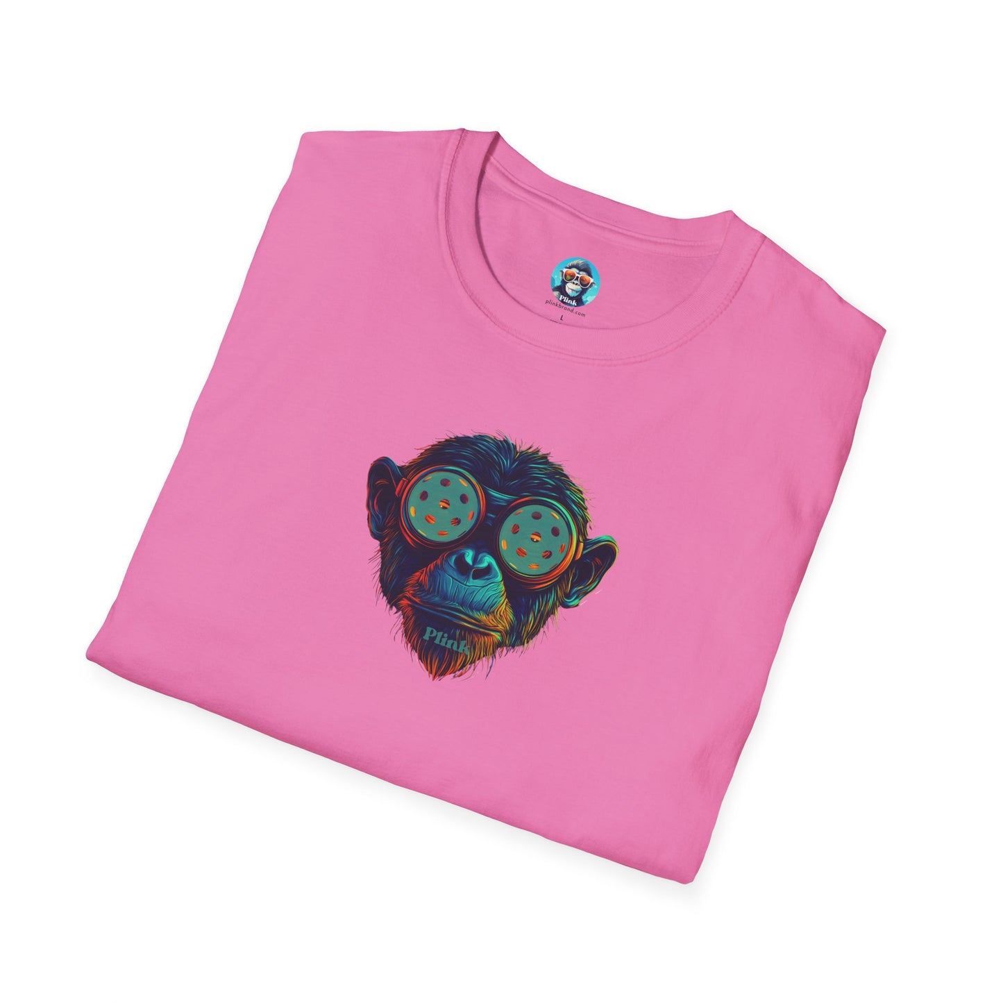 CyberAce the Chimp: Pickleball Unisex Softstyle T-Shirt