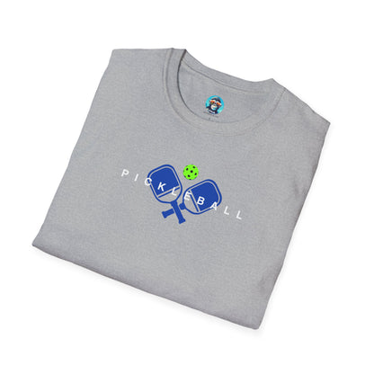 Blue Pickleball Paddles: Unisex Softstyle T-Shirt