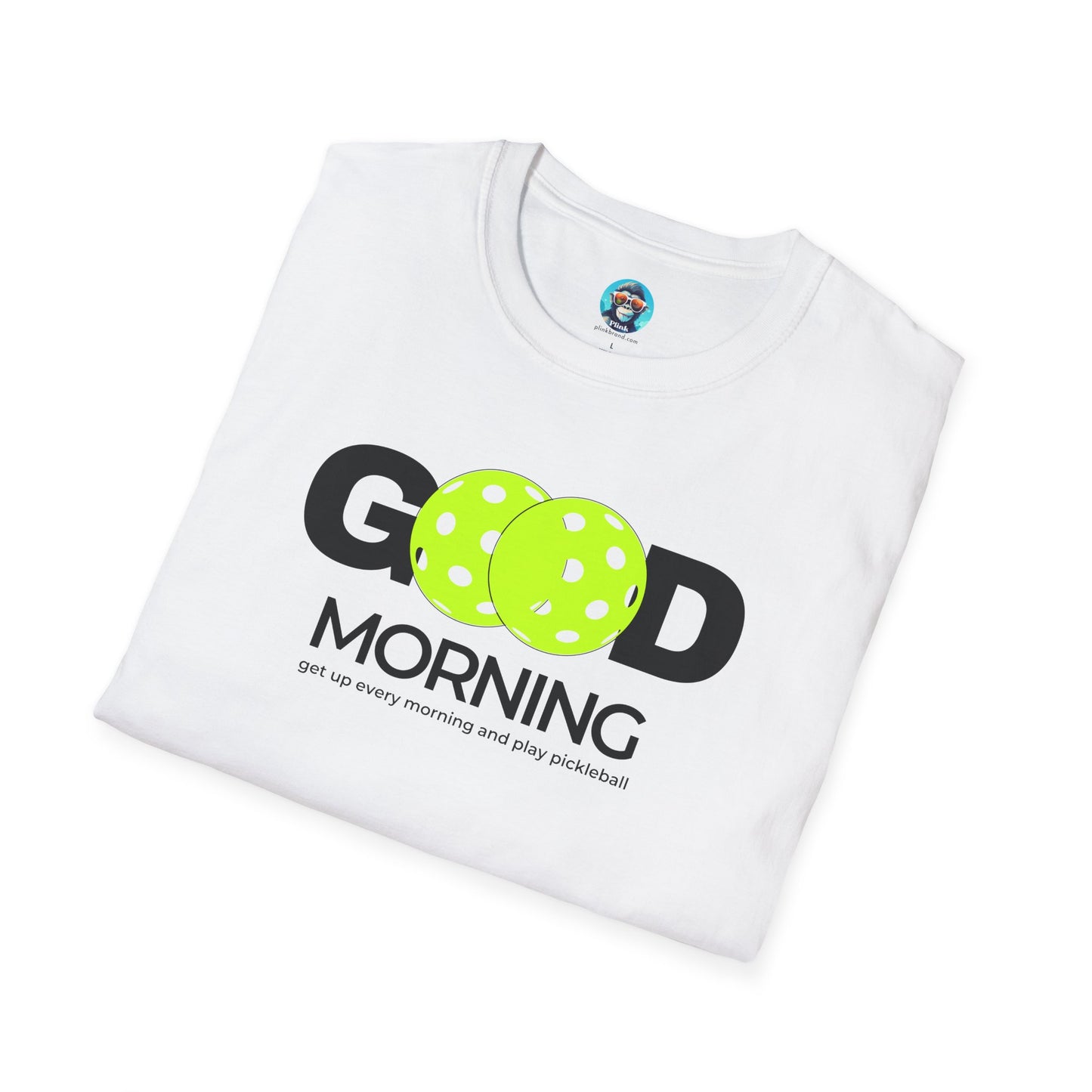 Get Up and Play Pickleball: Unisex Softstyle T-Shirt