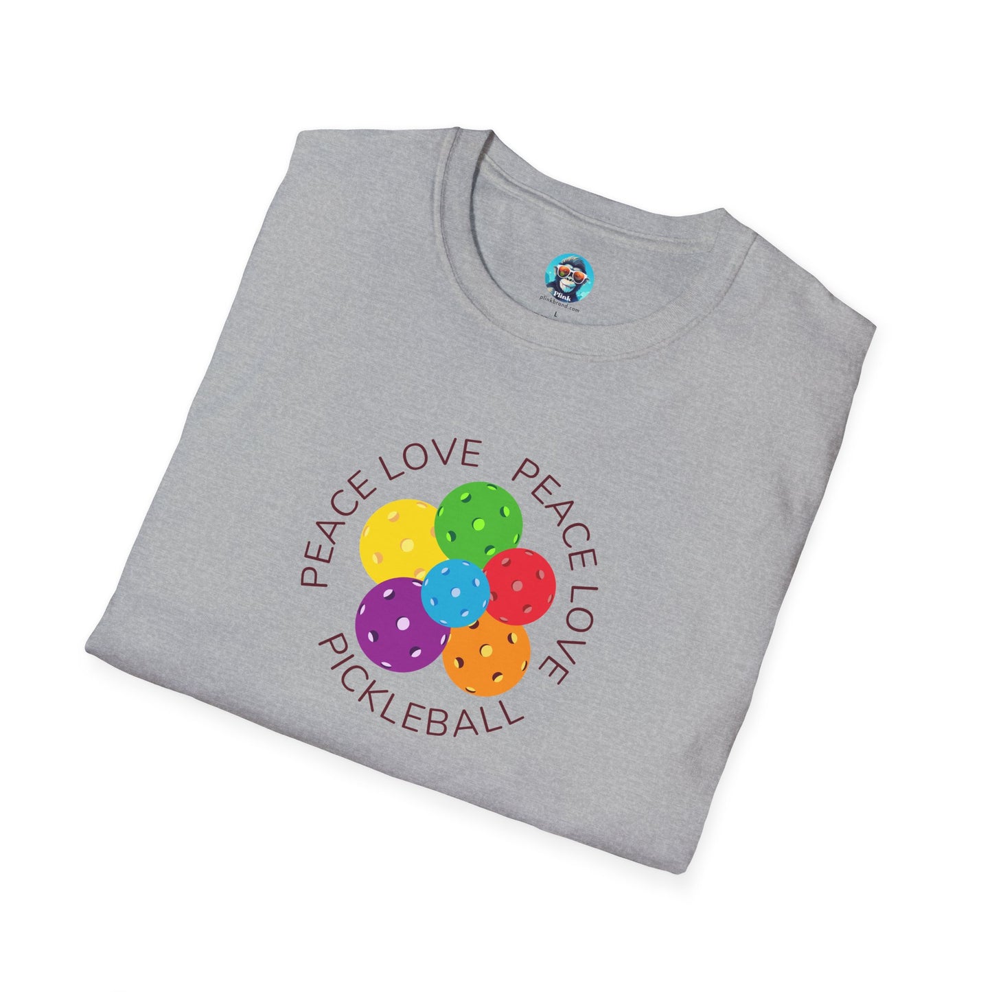 Peace Love Pickleball: Unisex Softstyle T-Shirt