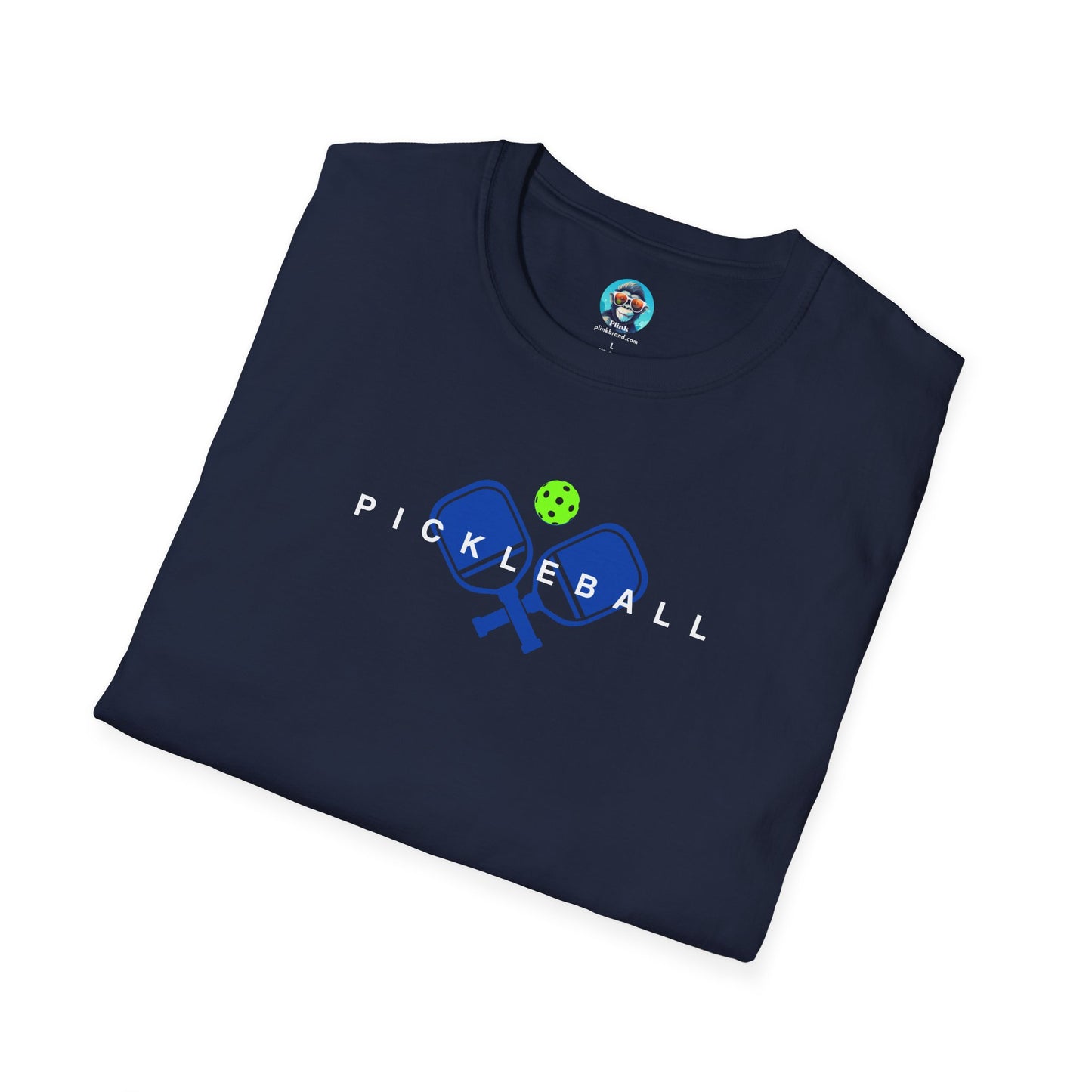 Blue Pickleball Paddles: Unisex Softstyle T-Shirt