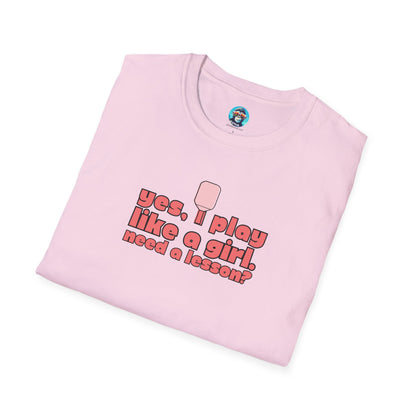 Play Like a Girl: Pickleball Unisex Softstyle T-Shirt