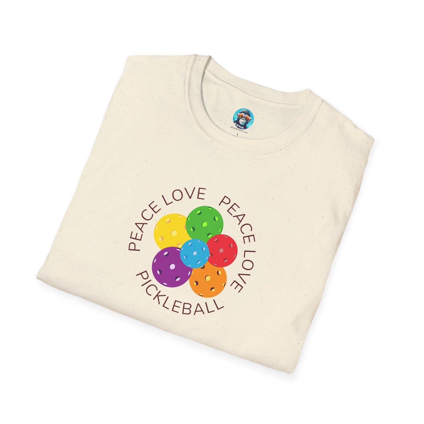 Peace Love Pickleball: Unisex Softstyle T-Shirt