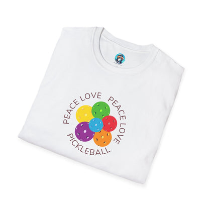 Peace Love Pickleball: Unisex Softstyle T-Shirt