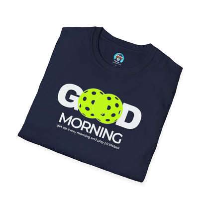 Get Up and Play Pickleball: Unisex Softstyle T-Shirt