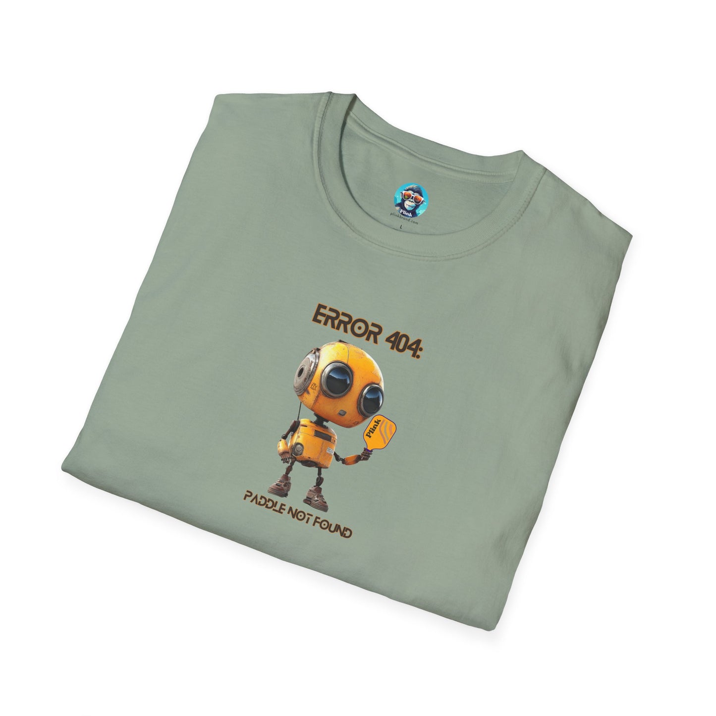 Paddle Not Found Pickleball Robot: Unisex Softstyle T-Shirt