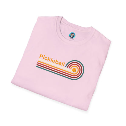 Pickleball Retro Swirl: Unisex Softstyle T-Shirt