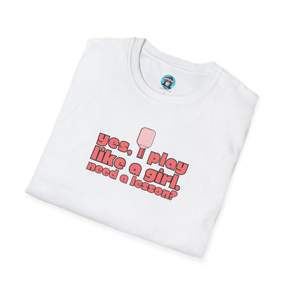 Play Like a Girl: Pickleball Unisex Softstyle T-Shirt