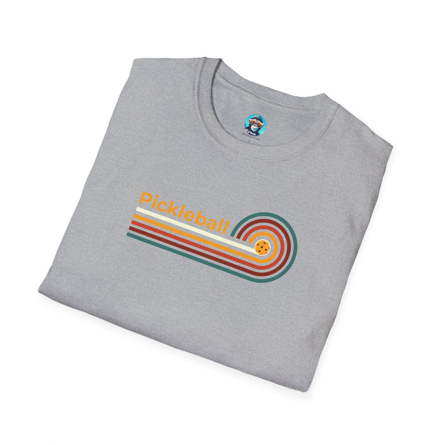 Pickleball Retro Swirl: Unisex Softstyle T-Shirt