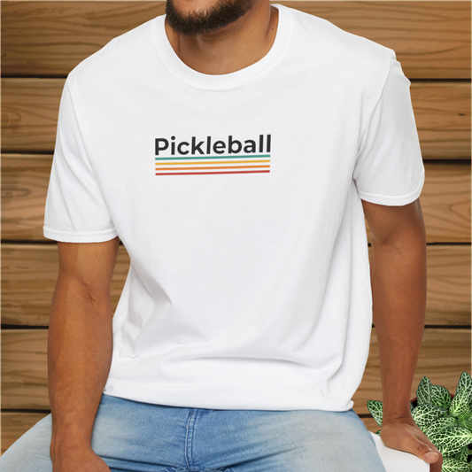 Pickleball Retro Colors - Unisex Softstyle T-Shirt