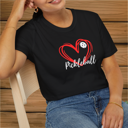 Pickleball Heart: Unisex Softstyle T-Shirt