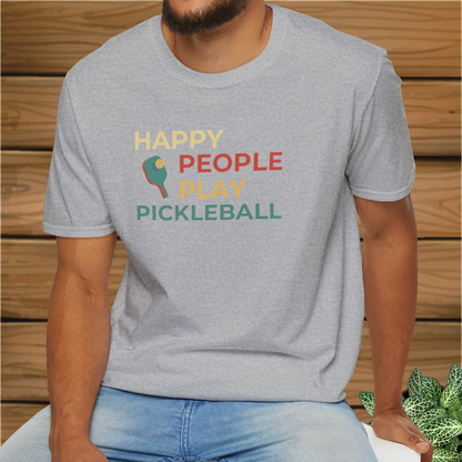 Happy People Play Pickleball: Unisex Softstyle T-Shirt