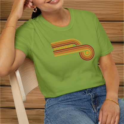 Pickleball Retro Circle: Unisex Softstyle T-Shirt