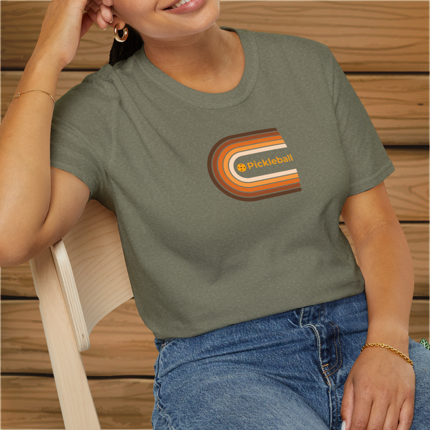 Pickleball Retro Wrap: Unisex Softstyle T-Shirt