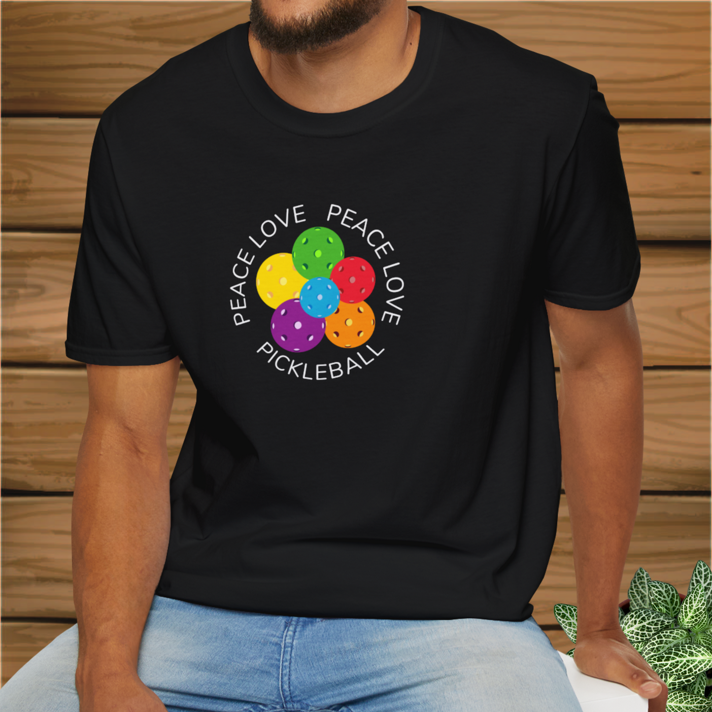 Peace Love Pickleball: Unisex Softstyle T-Shirt