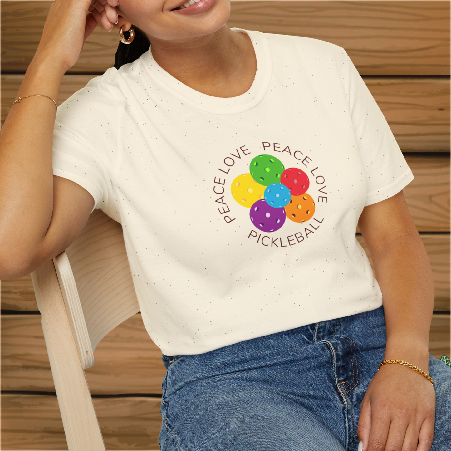 Peace Love Pickleball: Unisex Softstyle T-Shirt