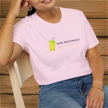 Dink Responsibly: Pickleball Unisex Softstyle T-Shirt