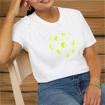 Pickleball Outline: Unisex Softstyle T-Shirt