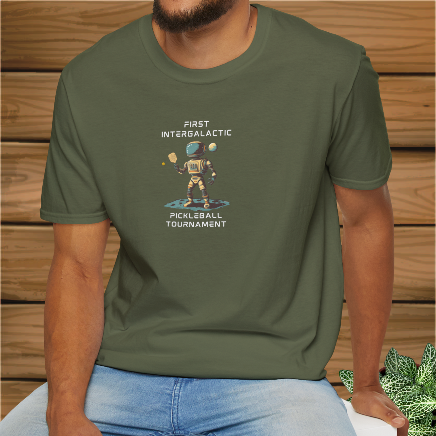 Retro Space: Pickleball Unisex Softstyle T-Shirt