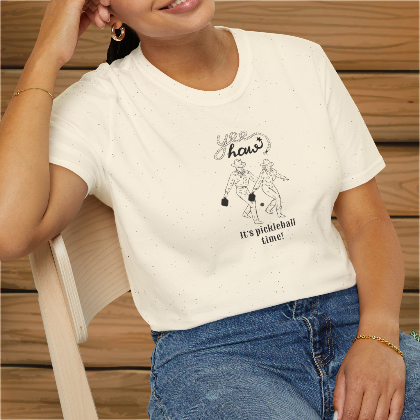 Yee haw: Pickleball Unisex Softstyle T-Shirt