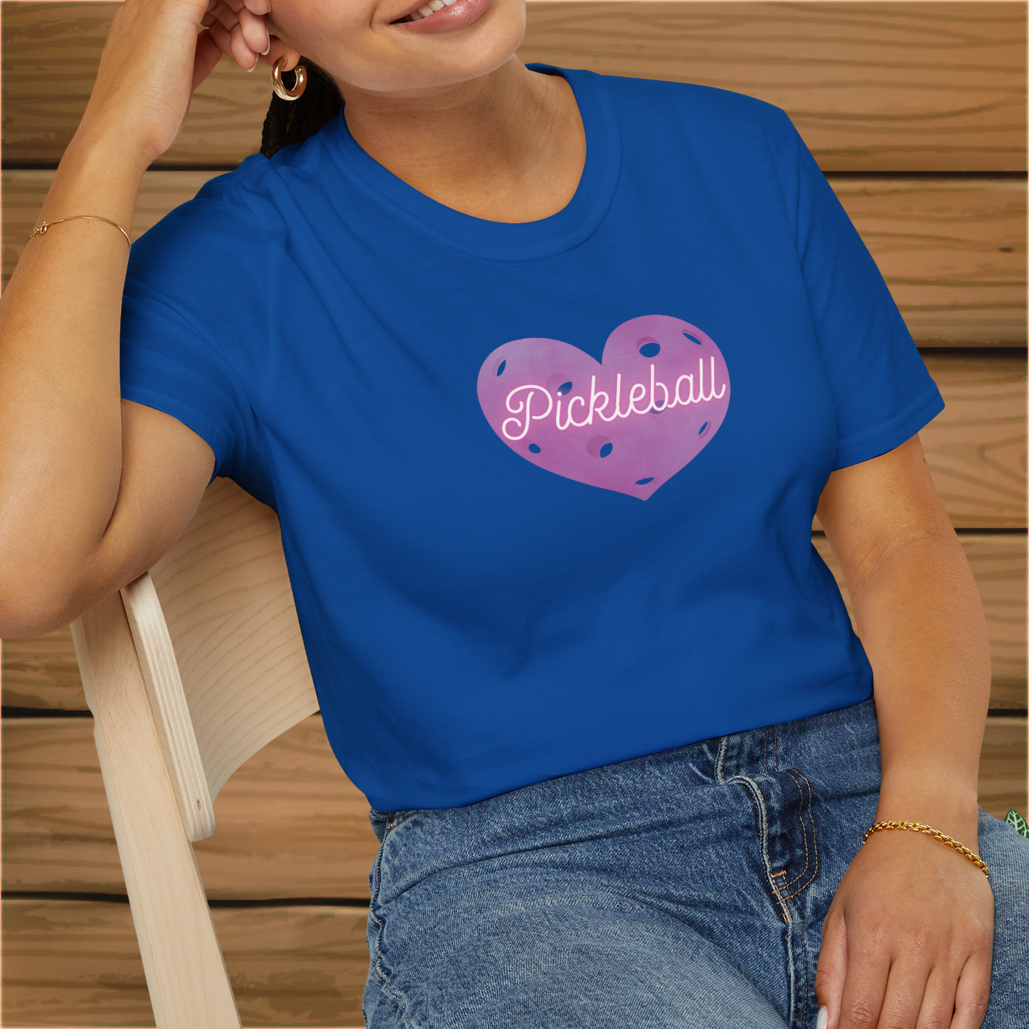 Pink Pickleball Heart: Unisex Softstyle T-Shirt