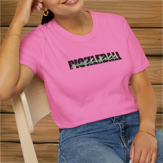 Pickleball Cursive: Unisex Softstyle T-Shirt