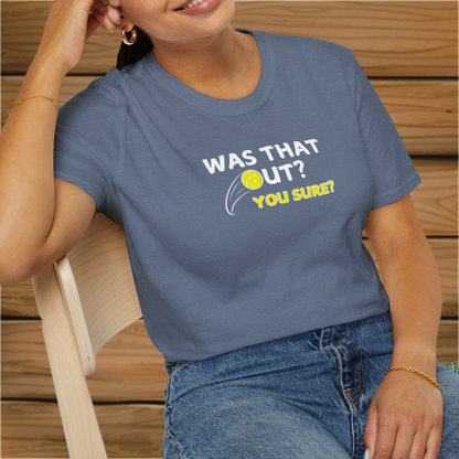 Was That Out?: Unisex Softstyle T-Shirt