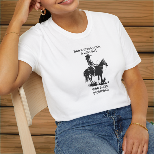 Cowgirl: Pickleball Unisex Softstyle T-Shirt