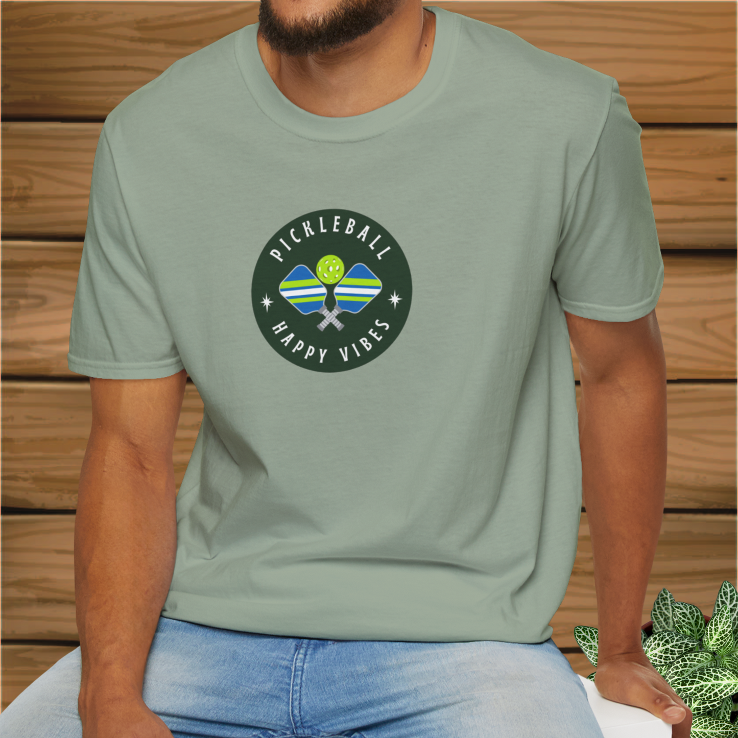 Happy Vibes: Pickleball Unisex Softstyle T-Shirt