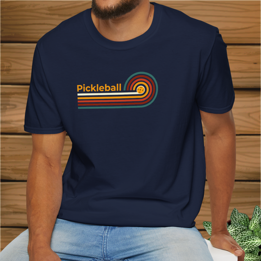 Pickleball Retro Swirl: Unisex Softstyle T-Shirt