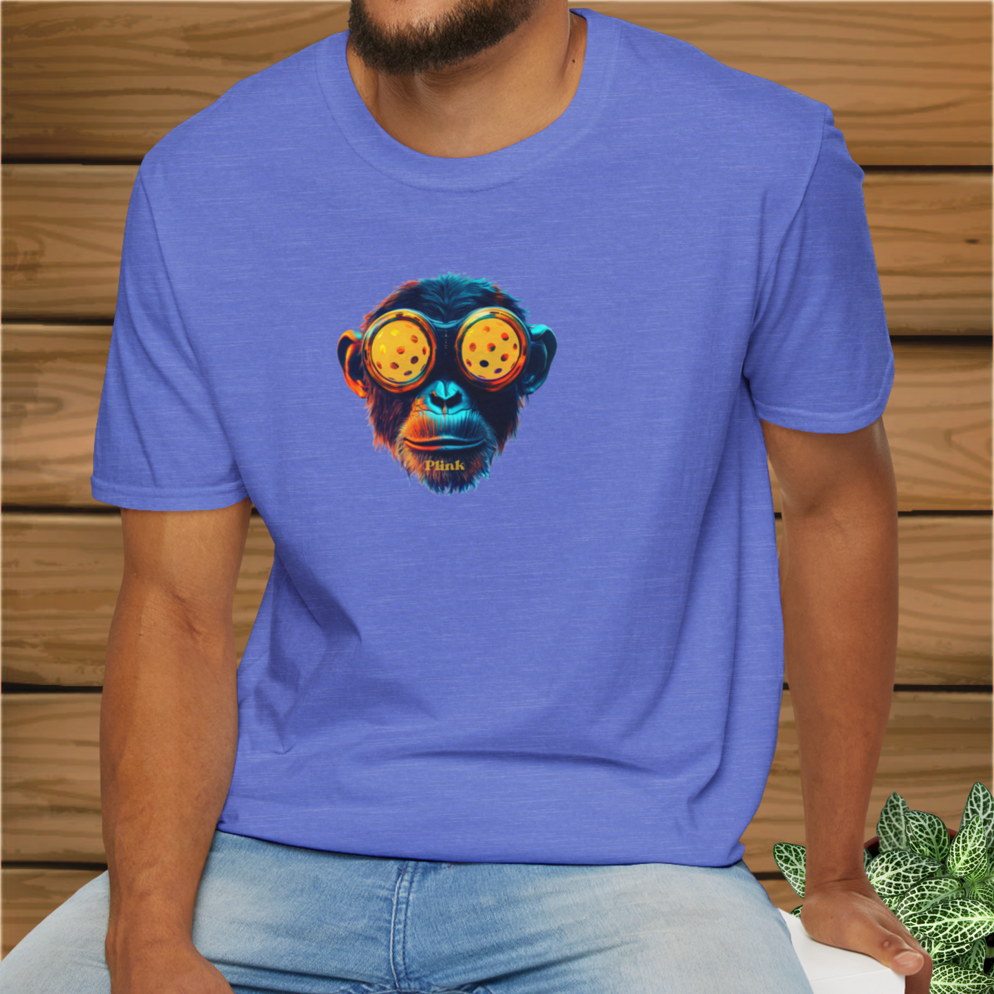 BladeZ the Chimp: Pickleball Unisex Softstyle T-Shirt