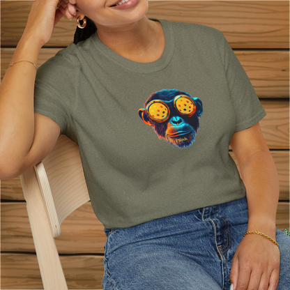 BladeZ the Chimp: Pickleball Unisex Softstyle T-Shirt