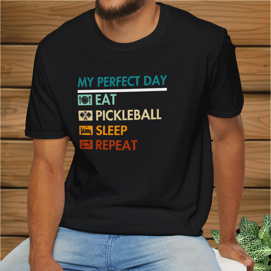 My Perfect Day: Pickleball Unisex Softstyle T-Shirt