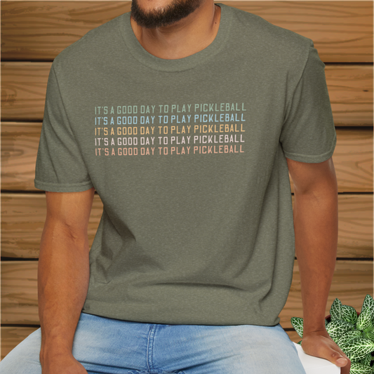 It's a Good Day To Play Pickleball: Unisex Softstyle T-Shirt