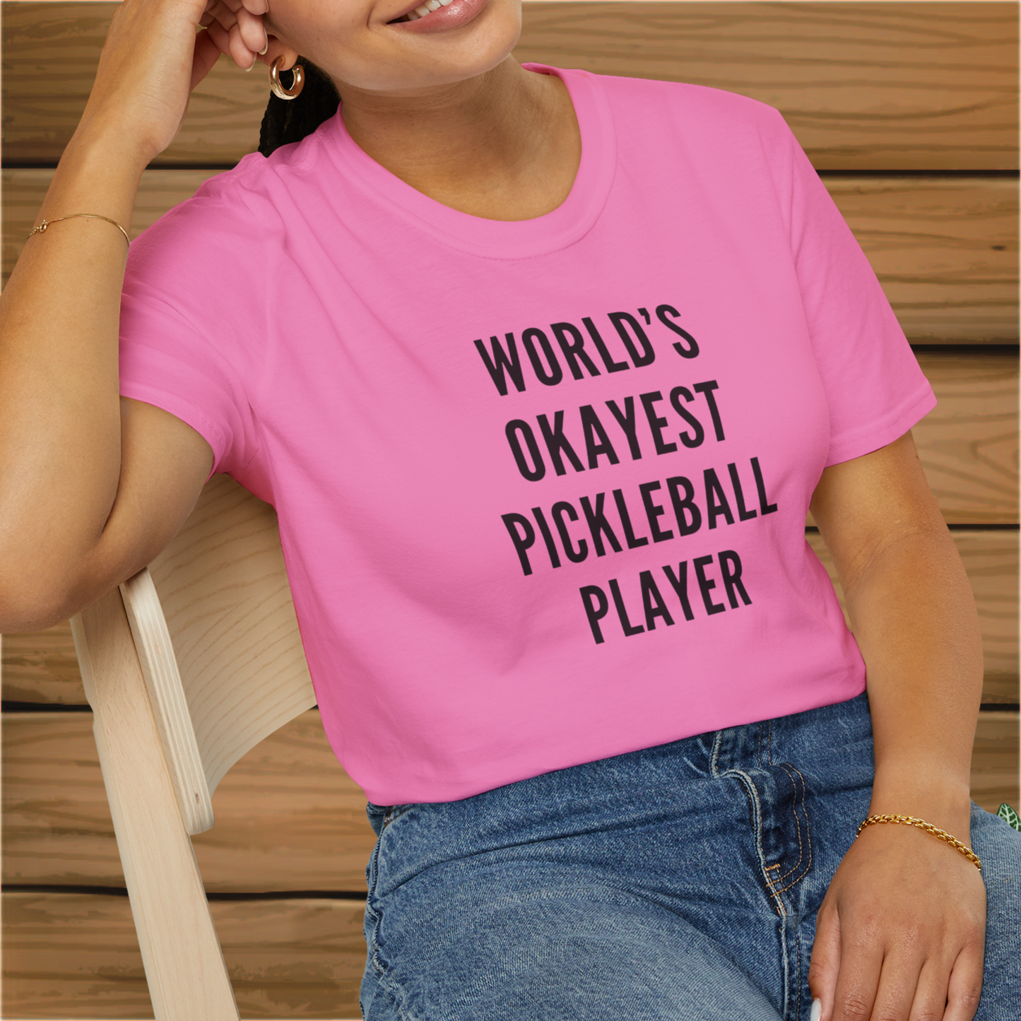 World's Okayest Pickleball Player: Unisex Softstyle T-Shirt