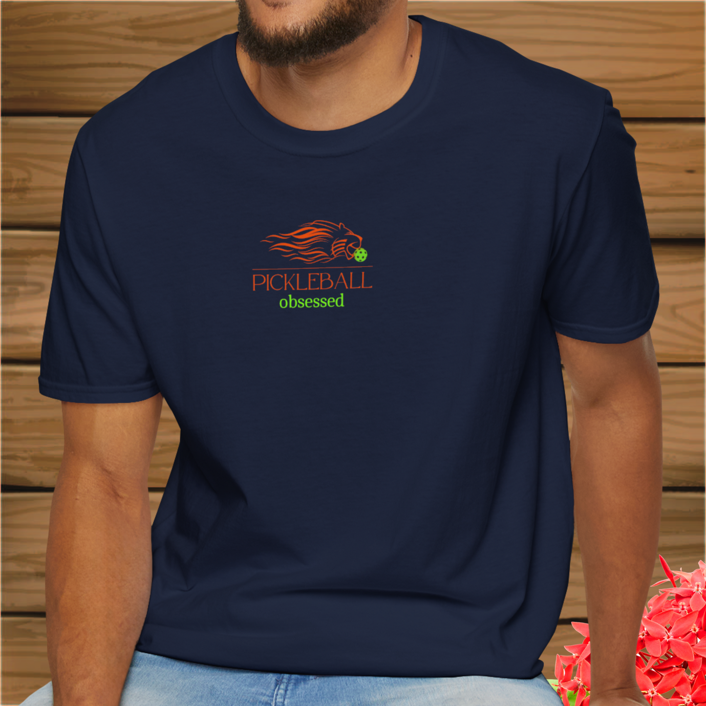 Pickleball Obsessed Lion: Unisex Softstyle T-Shirt