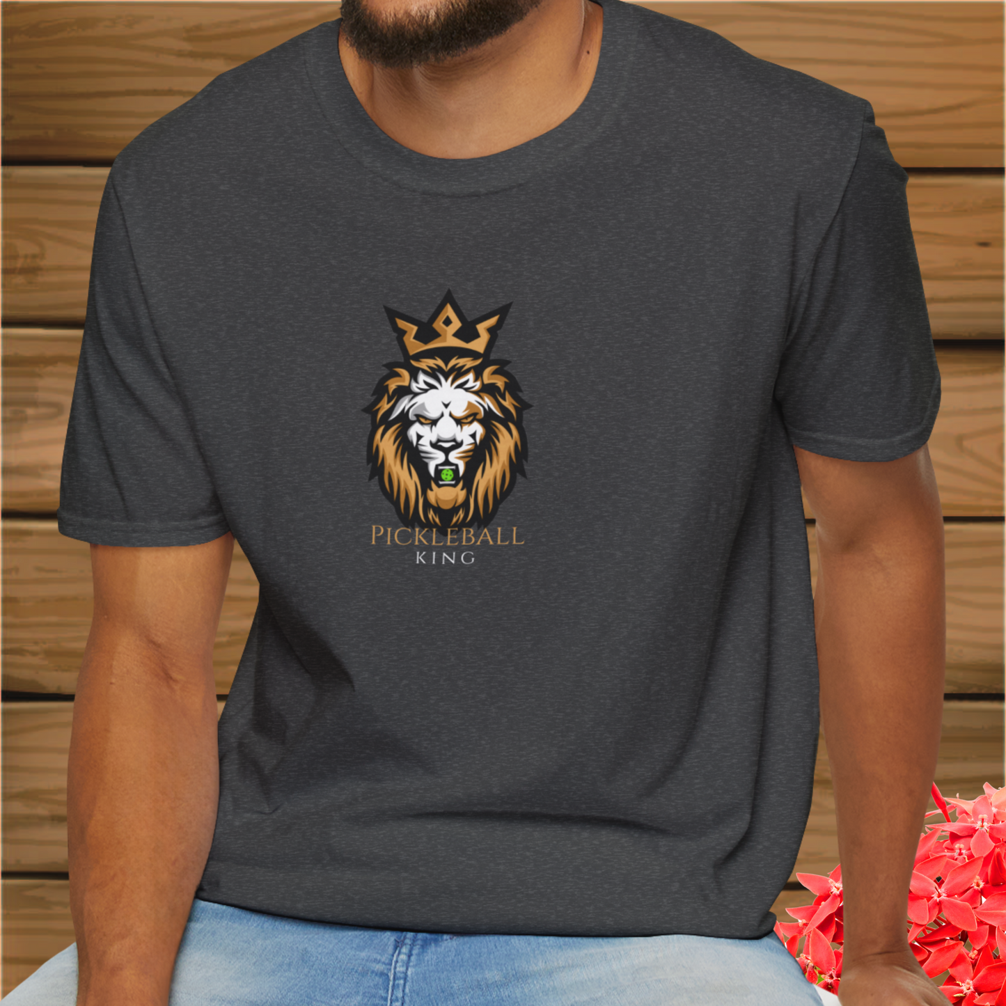 Pickleball Lion King: Unisex Softstyle T-Shirt