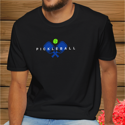 Blue Pickleball Paddles: Unisex Softstyle T-Shirt