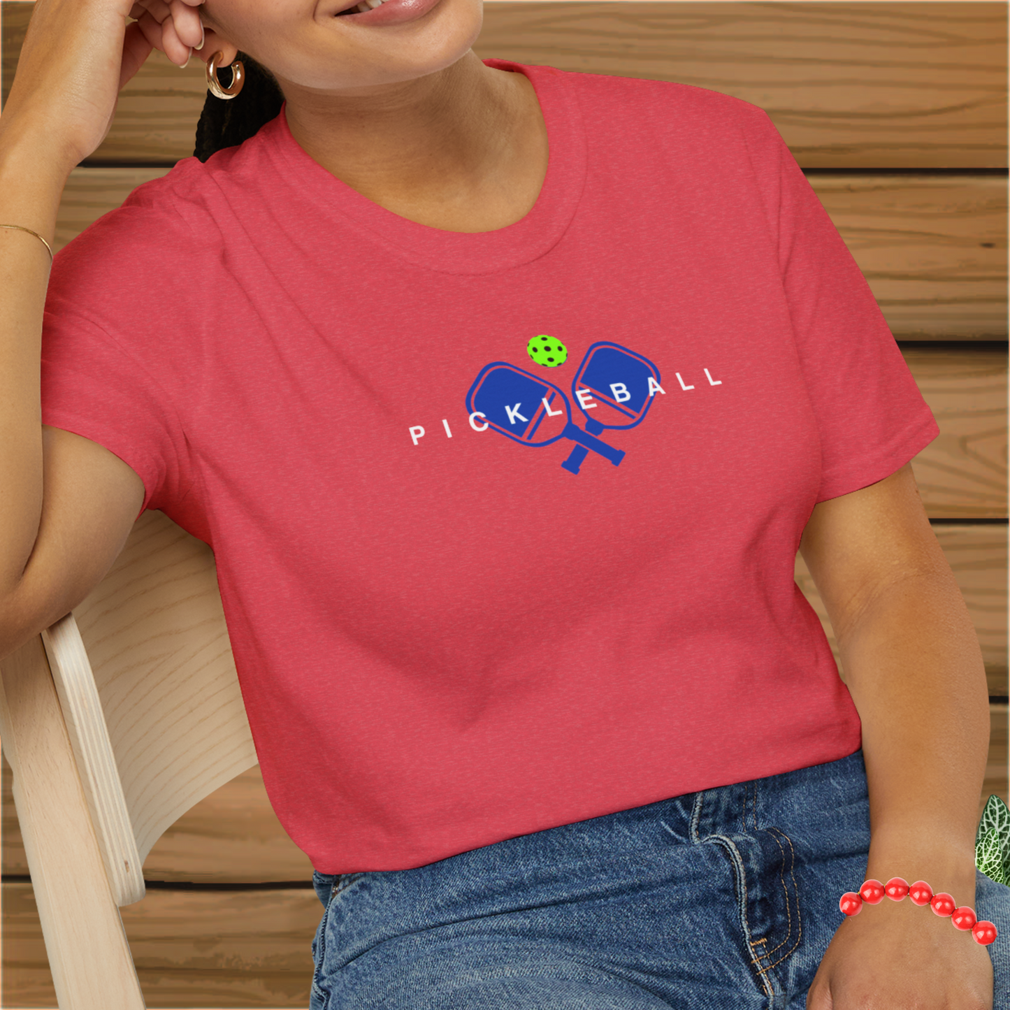 Blue Pickleball Paddles: Unisex Softstyle T-Shirt